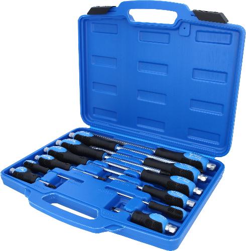 Brilliant Tools Schraubendreher-Satz mit Schlagkappe, 12-tlg, Schlitz, PH Phillips