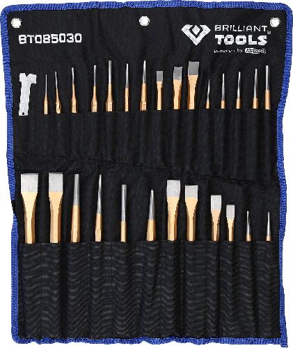 Brilliant Tools Meißel und Durchtreiber-Satz, 28-tlg