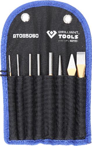 Brilliant Tools Meißel und Splintentreiber / Durchtreiber-Satz, 8-tlg