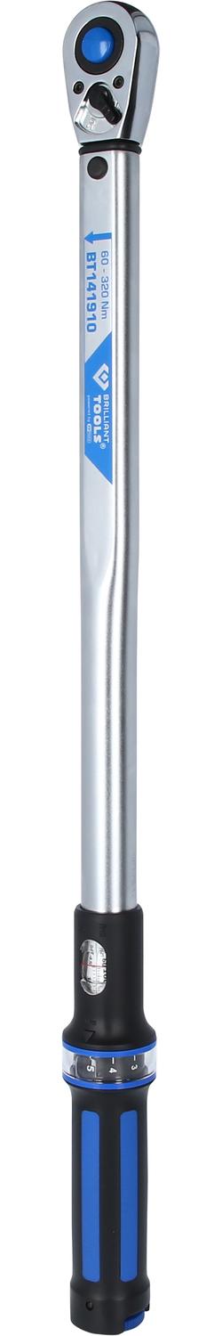 Brilliant Tools 1/2" Drehmomentschlüssel mit Umschalt-Ratschenkopf, 60 - 320 Nm