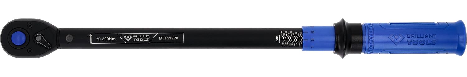 Brilliant Tools 1/2" Ratschen-Drehmomentschlüssel umschaltbar, 20-200 Nm