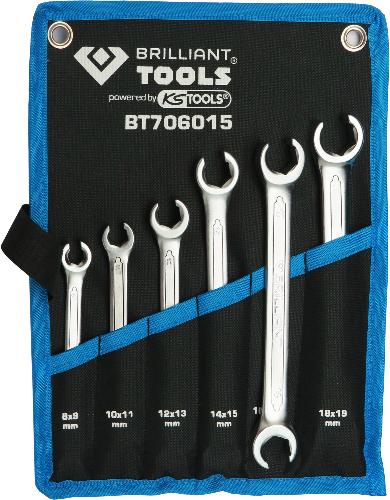 Brilliant Tools Leitungsschlüssel-Satz, 6-tlg, 8 - 19 mm