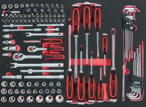KS TOOLS 1/4"+3/8" SCS Steckschlüssel-Satz, 118-tlg in 1/1 Systemeinlage