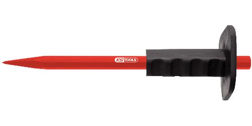 KS TOOLS Spitzmeißel mit Handschutzgriff, 8-kant, 1000mm