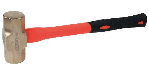 KS TOOLS BRONZEplus Minenhammer 5000 g, mit Fiberglasstiel