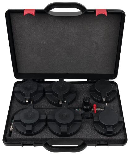 KS TOOLS LKW Turbolader-Ladeluft-System-Prüfkoffer-Satz, 7-tlg