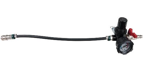 KS TOOLS Turbolader-Ladeluft-System Lufteinlass-Adapter mit Schlauch und Manometer, 450 mm