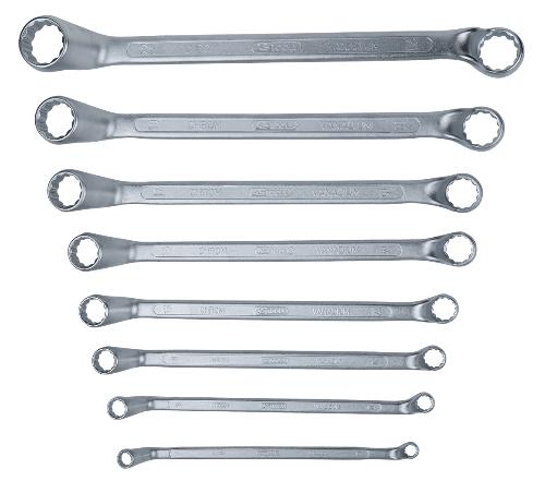 KS TOOLS Doppel-Ringschlüssel-Satz, gekröpft, 8-tlg 6-22mm