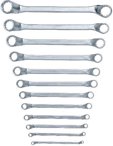 KS TOOLS Doppel-Ringschlüssel-Satz, 12-tlg gekröpft, 6-32mm