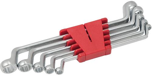 KS TOOLS Doppel-Ringschlüssel Satz, gekröpft, 5-tlg 8-19mm