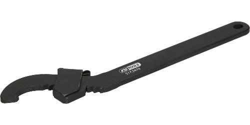 KS TOOLS Verstellbarer Hakenschlüssel mit Nase, 45 - 90 mm