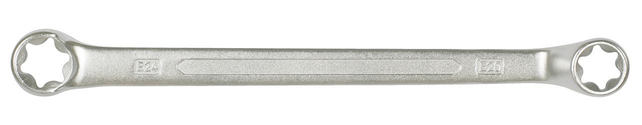 KS TOOLS Torx-E-Doppel-Ringschlüssel, gekröpft, E20xE24