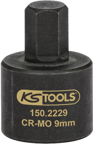 KS TOOLS 3/8" Bremssattel-Stecknuss, 9mm