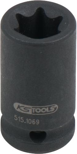 KS TOOLS 1/4" Torx-E-Kraft-Stecknuss, kurz, E10