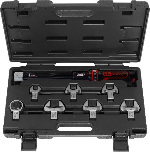 KS TOOLS ERGOTORQUE®<i>precision</i> Kälte-Klima-Drehmomentschlüssel-Werkzeugsatz 20 - 100 Nm, 8-tlg