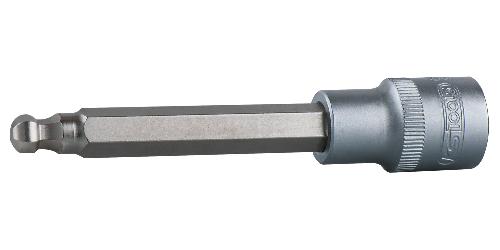 KS TOOLS 1/2" Bit-Stecknuss Innensechskant mit Kugelkopf, lang, 5mm