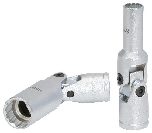 KS TOOLS 3/8" 12-kant-Stecknuss mit Gelenk, 1/2"
