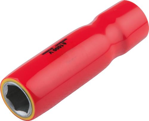 KS TOOLS 3/8" Stecknuss mit Schutzisolierung, lang, 13 mm