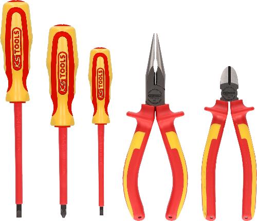 KS TOOLS ERGOTORQUE VDE Zangen- und Schraubendreher-Satz, 5-tlg Variante 1