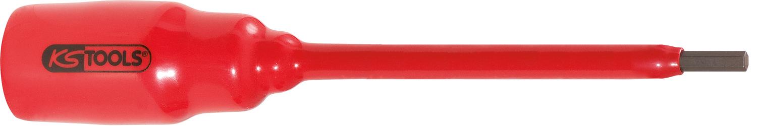 KS TOOLS 1/2" Bit-Stecknuss mit Schutzisolierung für Innensechskant-Schrauben, 8mm,267mm lang