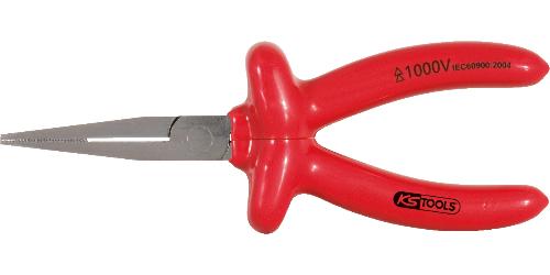 KS TOOLS 1000V Flachzange, lange Backen, 160mm
