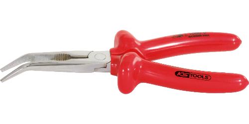 KS TOOLS 1000V Flachrundzange, gebogen, 160mm