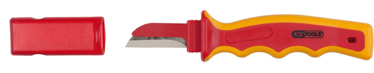 KS TOOLS Kabelmesser mit Schutzisolierung, 205mm