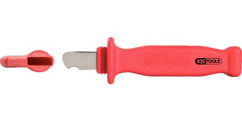 KS TOOLS Abmantelungsmesser mit Schutzisolierung, 182mm