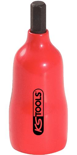 KS TOOLS 1/4" Bit-Stecknuss mit Schutzisolierung für Innensechskant-Schrauben, 3mm