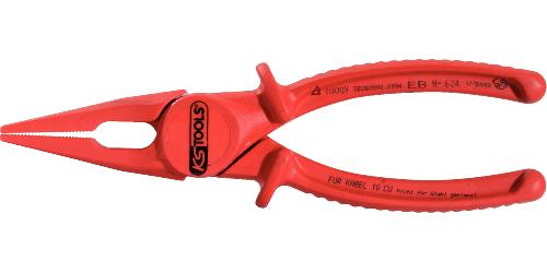 KS TOOLS Kunststoff-Flachzange mit Schutzisolierung, 190mm