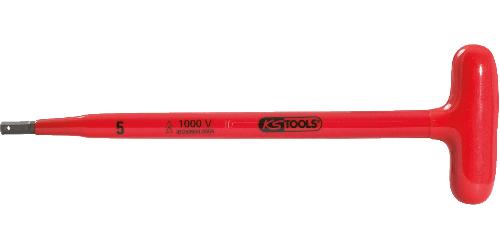 KS TOOLS T-Griff-Innensechskant-Stiftschlüssel mit Schutzisolierung, 10x200mm