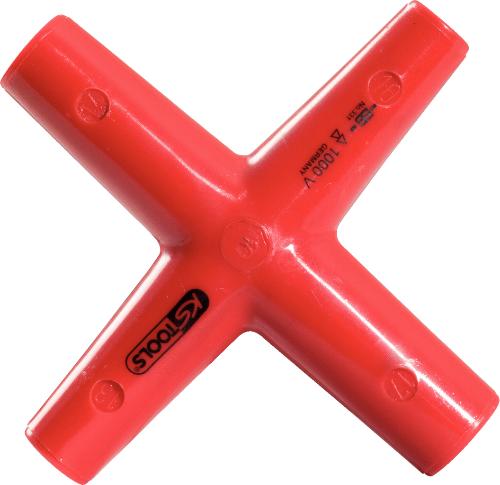 KS TOOLS Kreuzschlüssel mit Schutzisolierung, 11x13x14x17mm