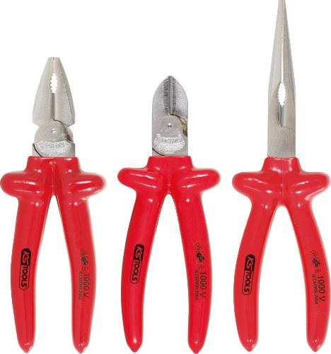 KS TOOLS 1000V Zangen-Satz, 3-tlg