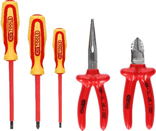KS TOOLS ERGOTORQUE VDE Zangen- und Schraubendreher-Satz, 5-tlg Variante 2