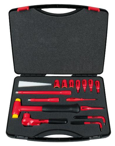 KS TOOLS 3/8" Steckschlüssel-Satz mit isolierten Werkzeugen, 16-tlg
