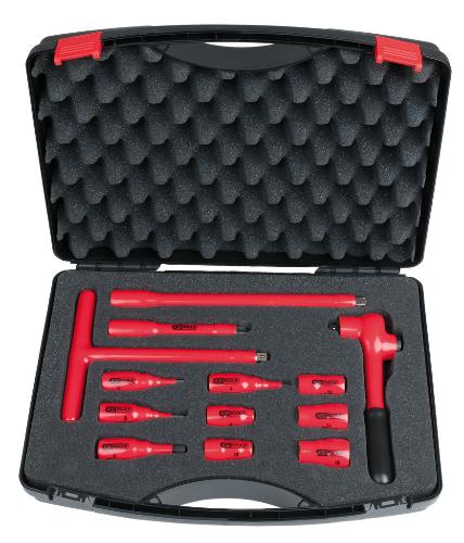 KS TOOLS 3/8" Steckschlüssel-Satz mit isolierten Werkzeugen, 13-tlg