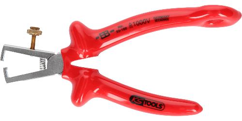 KS TOOLS 1000V Abisolierzange mit Sicherungsöse für Sicherheitsleine