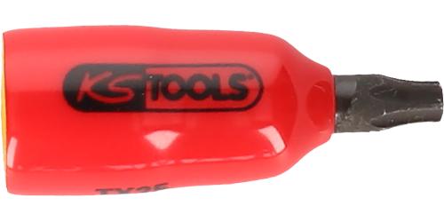 KS TOOLS 1/4" Bit-Stecknuss mit Schutzisolierung für Torx-Schrauben, T27