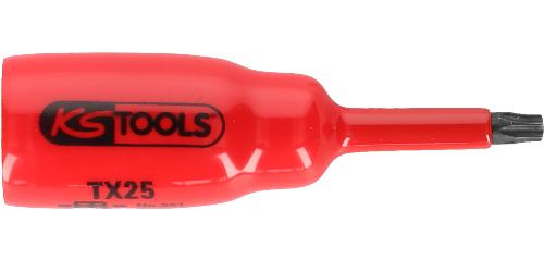 KS TOOLS 3/8" Bit-Stecknuss mit Schutzisolierung für Torx-Schrauben, T30, kurz