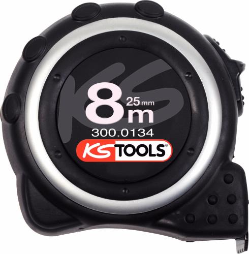 KS TOOLS Bandmaß mit Feststeller,schwarz-grau, 8m
