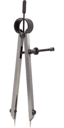 KS TOOLS Präzisions-Feder-Spitzzirkel mit auswechselbaren Spitzen, 285mm