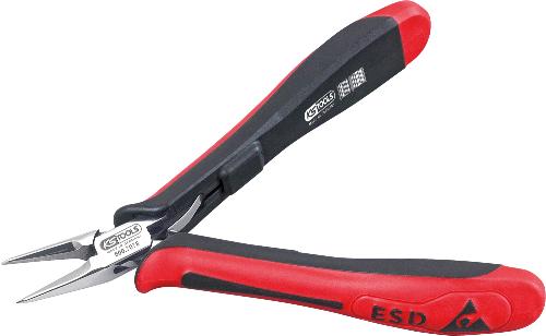 KS TOOLS ESD Spitzzange, gerade, ohne Hieb, 130mm