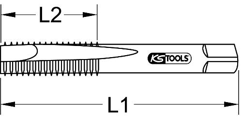 KS TOOLS HSS Handgewindebohrer-Satz MF, MF20x2, 2-tlg