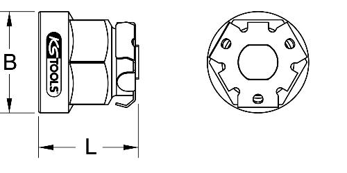 KS TOOLS GEARplus Bit-Adapter, 3/8"x1/4"