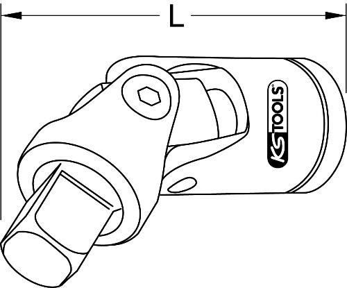 KS TOOLS 1/4" CHROMEplus Kardangelenk