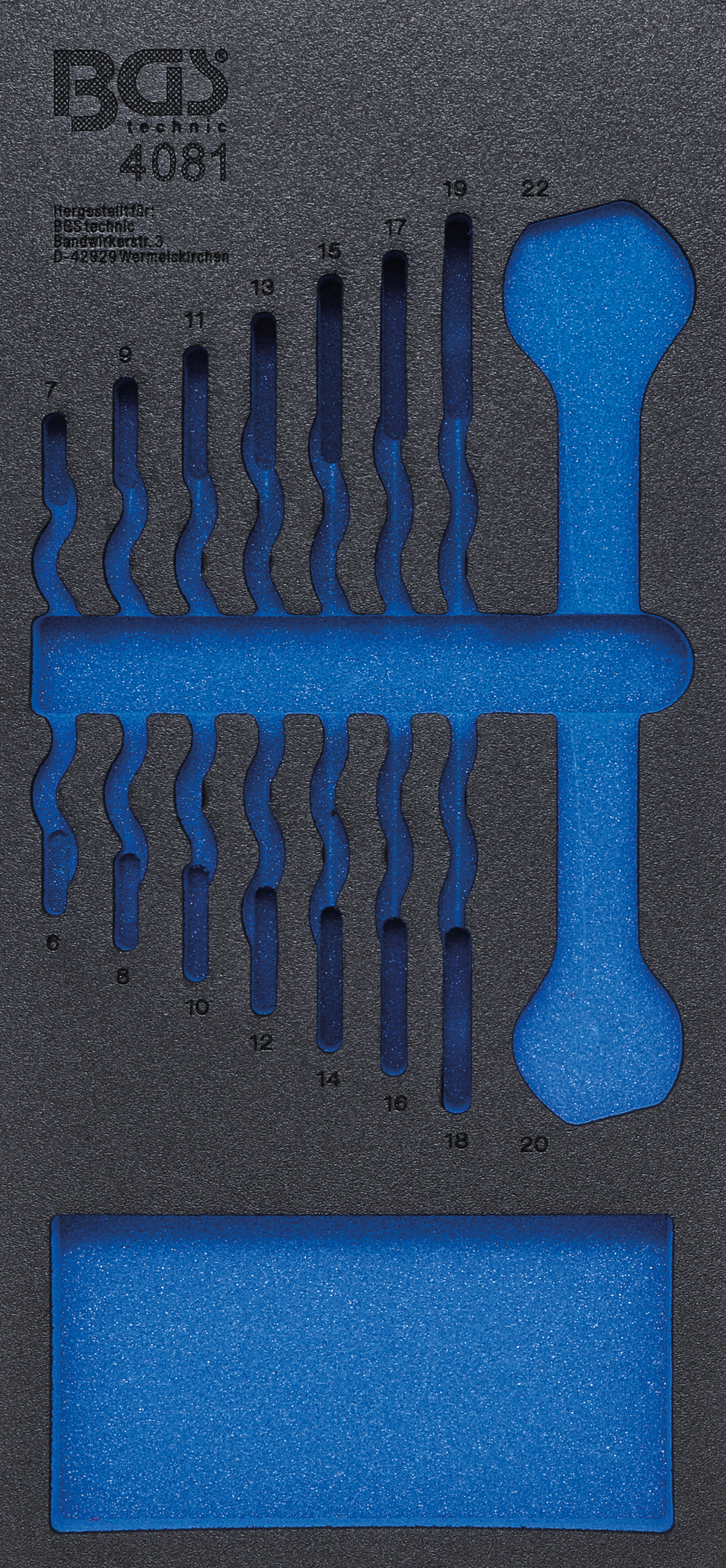 BGS Werkstattwageneinlage 1/3 | leer | für Art. 4081