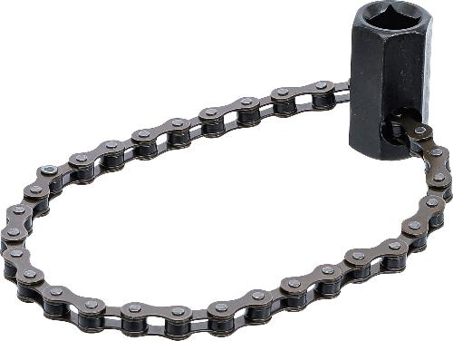 BGS Do It Yourself Universal-Ölfilter-Kettenschlüssel | Antrieb Innenvierkant 12,5 mm (1/2") | Ø 100 mm