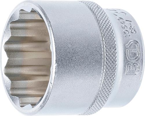 BGS Steckschlüssel-Einsatz Zwölfkant | Antrieb Innenvierkant 12,5 mm (1/2") | SW 36 mm
