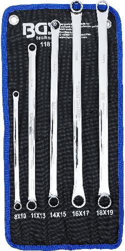 BGS Doppel-Ringschlüssel-Satz | extra lang | SW 8 - 19 mm | 5-tlg.