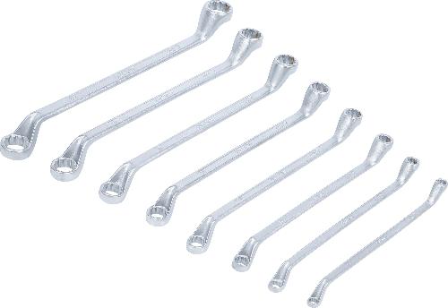 BGS Doppel-Ringschlüssel-Satz | gekröpft | SW 6 x 7 - 20 x 22 mm | 8-tlg.